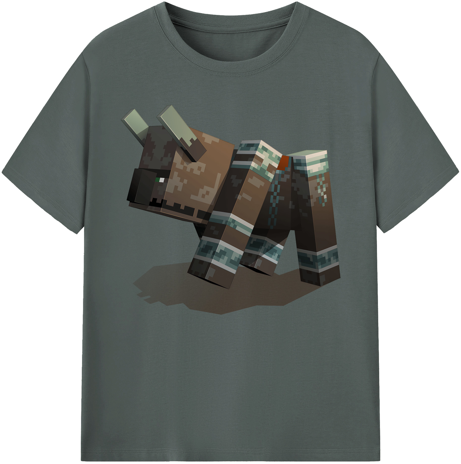 （画像用） マインクラフト ブロックの世界 Minecraft MC Block world 綿100％ メンズ半袖Tシャツ｜肌触りやわらか＆通気性